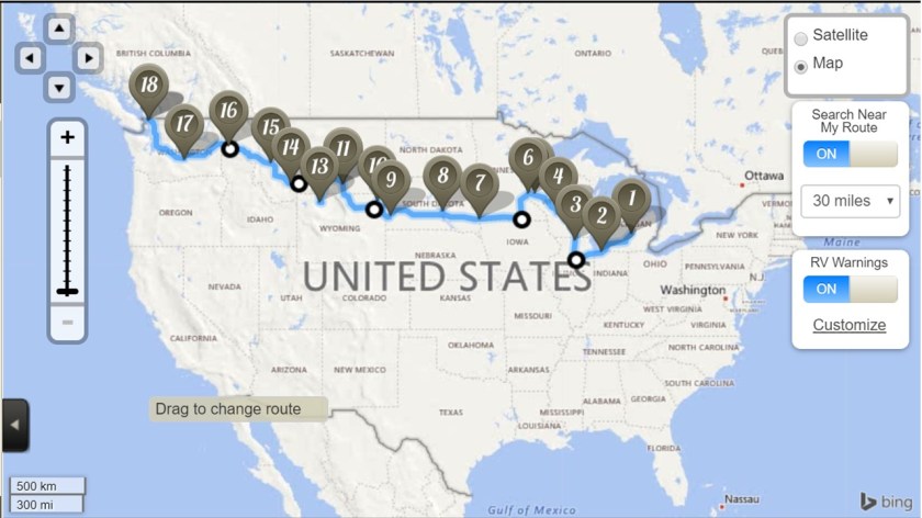 Lansing To Blaine Route